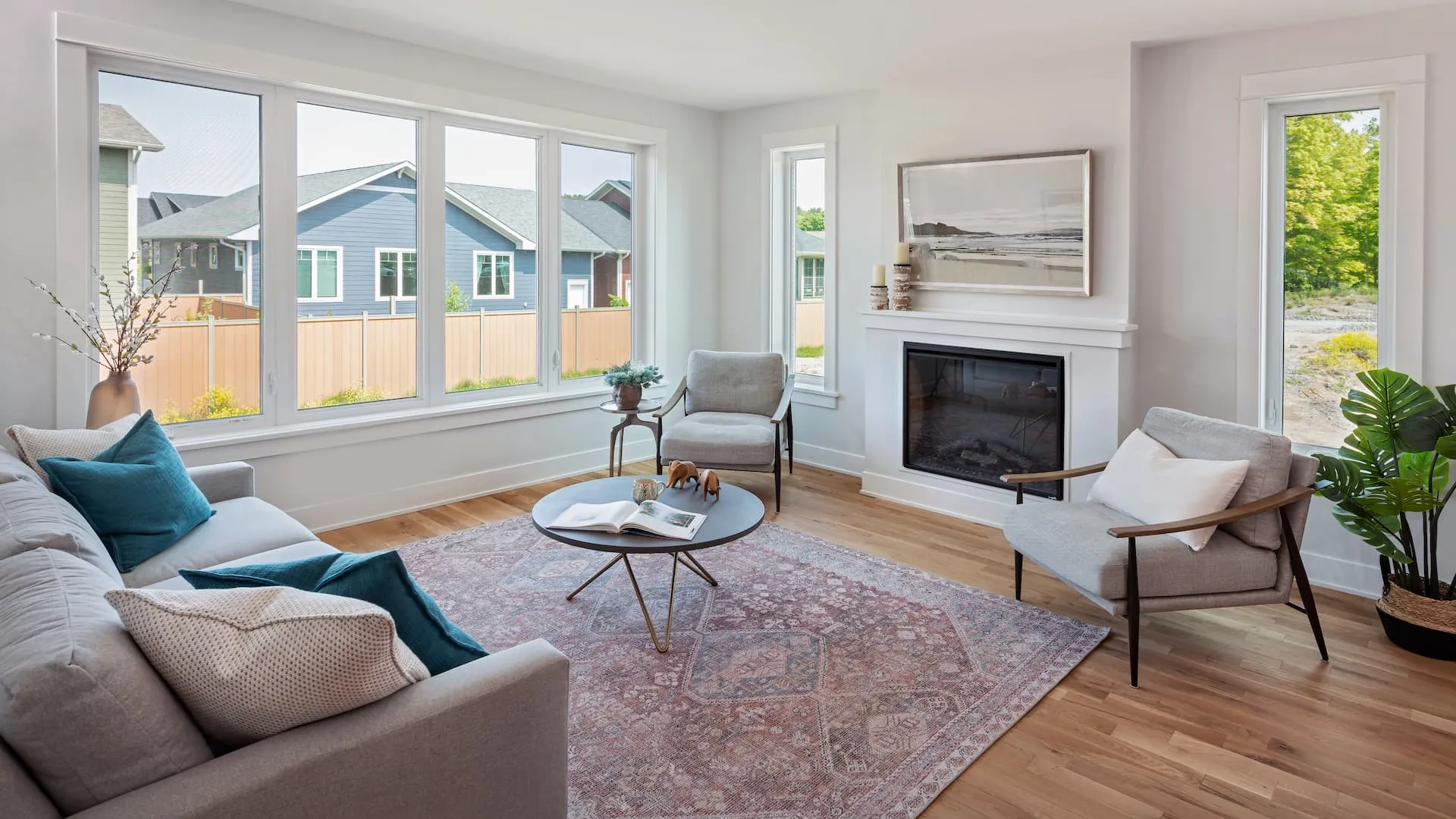 Livingroom of Benson model at Watercolour Westport.