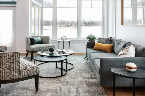Watercolour Charleston Bungalow + Loft living room