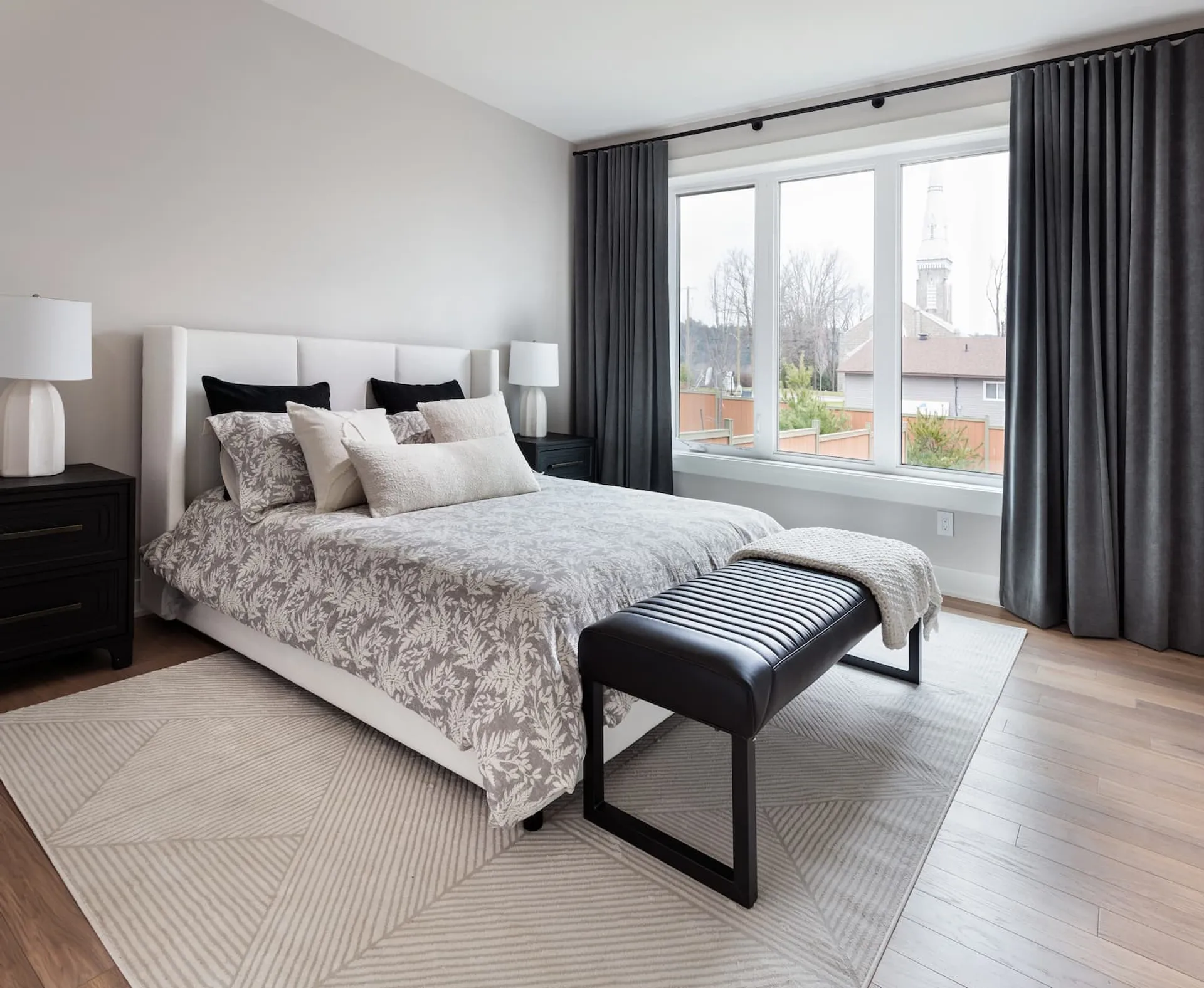Bedroom of Cataraqui Bungalow Townhome at Watercolour, Westport.