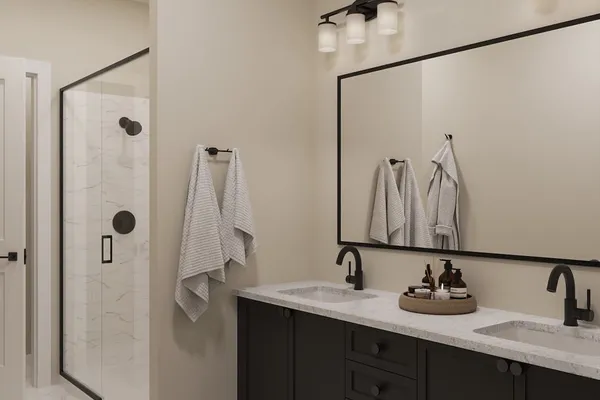 Interior rendering of the bathroom