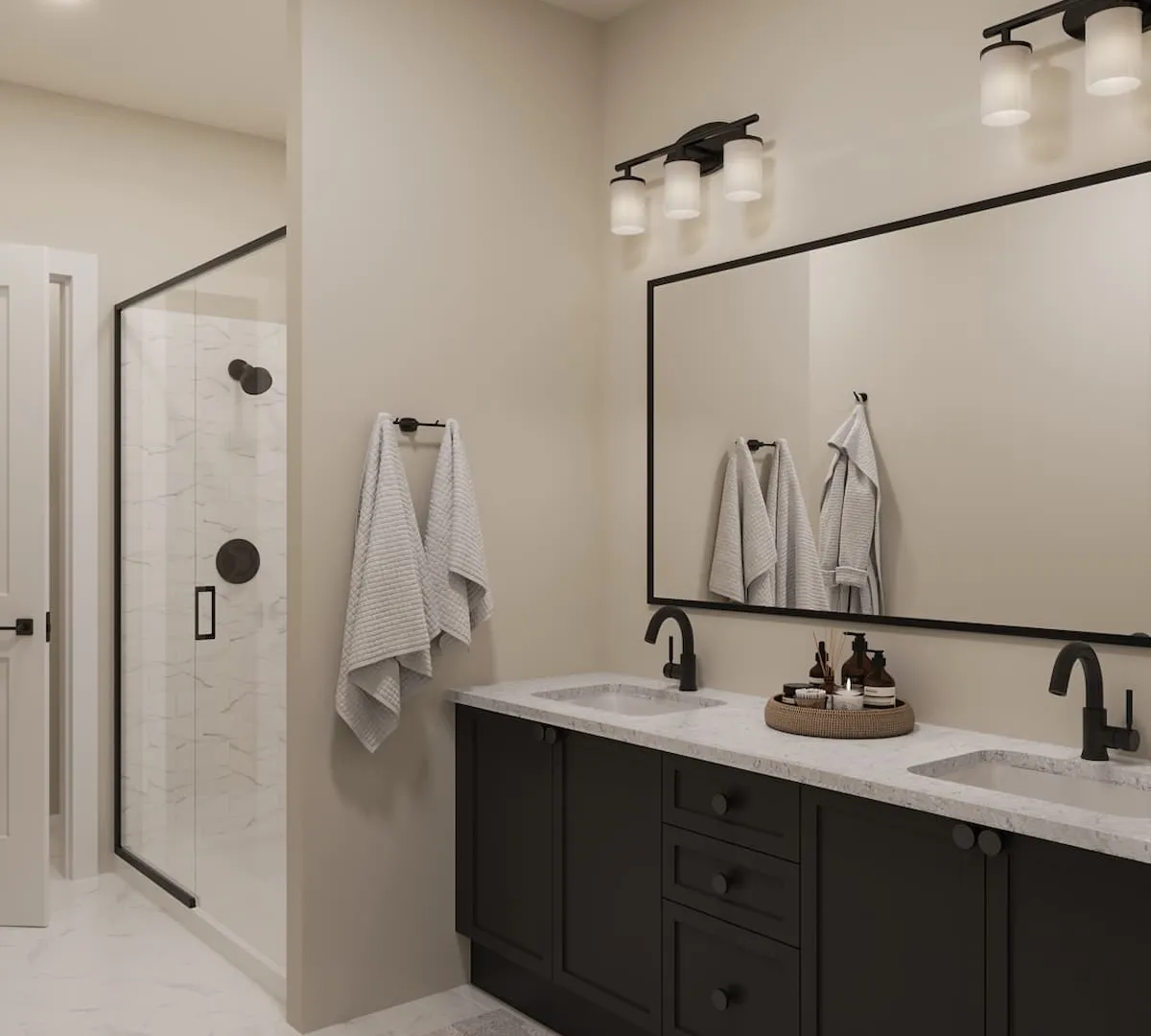 Interior rendering of the bathroom