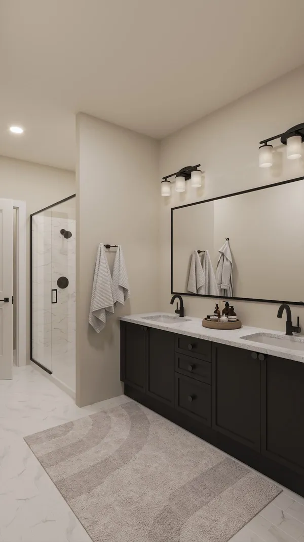 Interior rendering of the bathroom