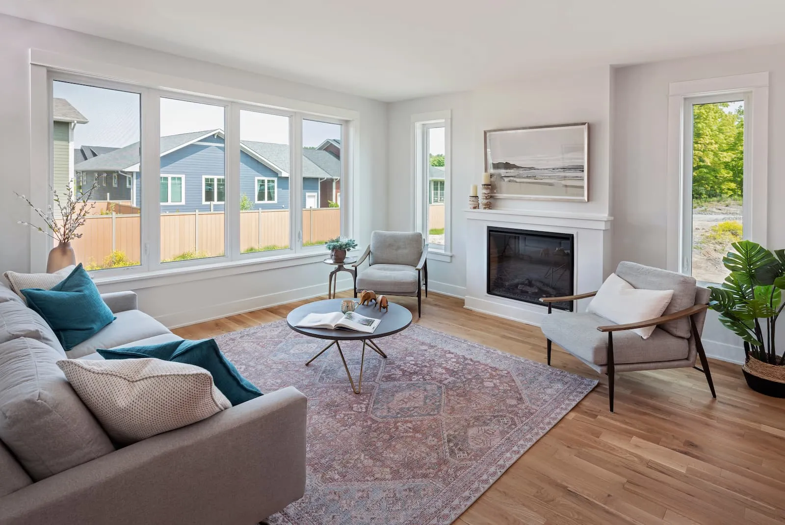 Living room of the Benson Bungalow at Watercolour Westport, 110 Hearthside Dr.