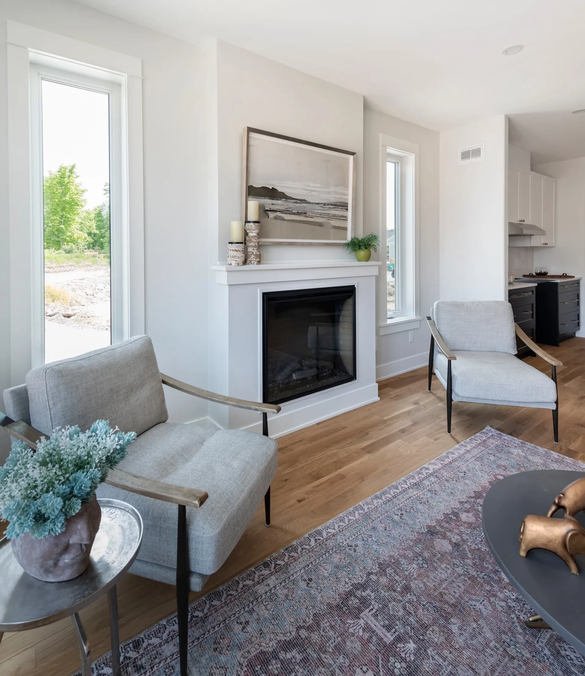 Living room of the Benson Bungalow at Watercolour Westport, 110 Hearthside Dr.