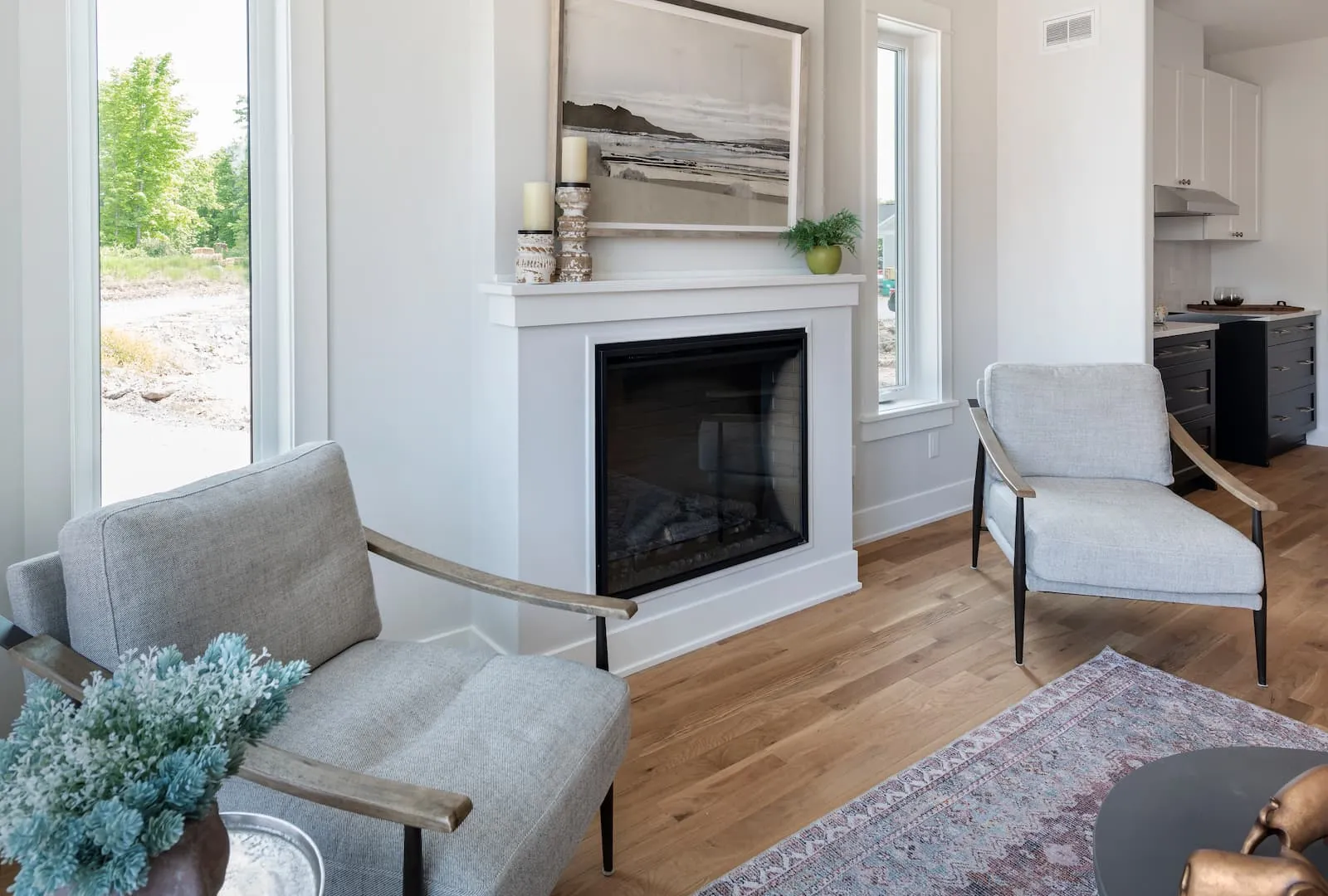 Living room of the Benson Bungalow at Watercolour Westport, 110 Hearthside Dr.