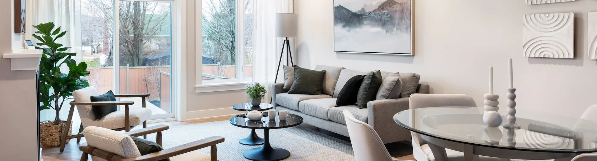 Living room space in Watercolour Wesport home.