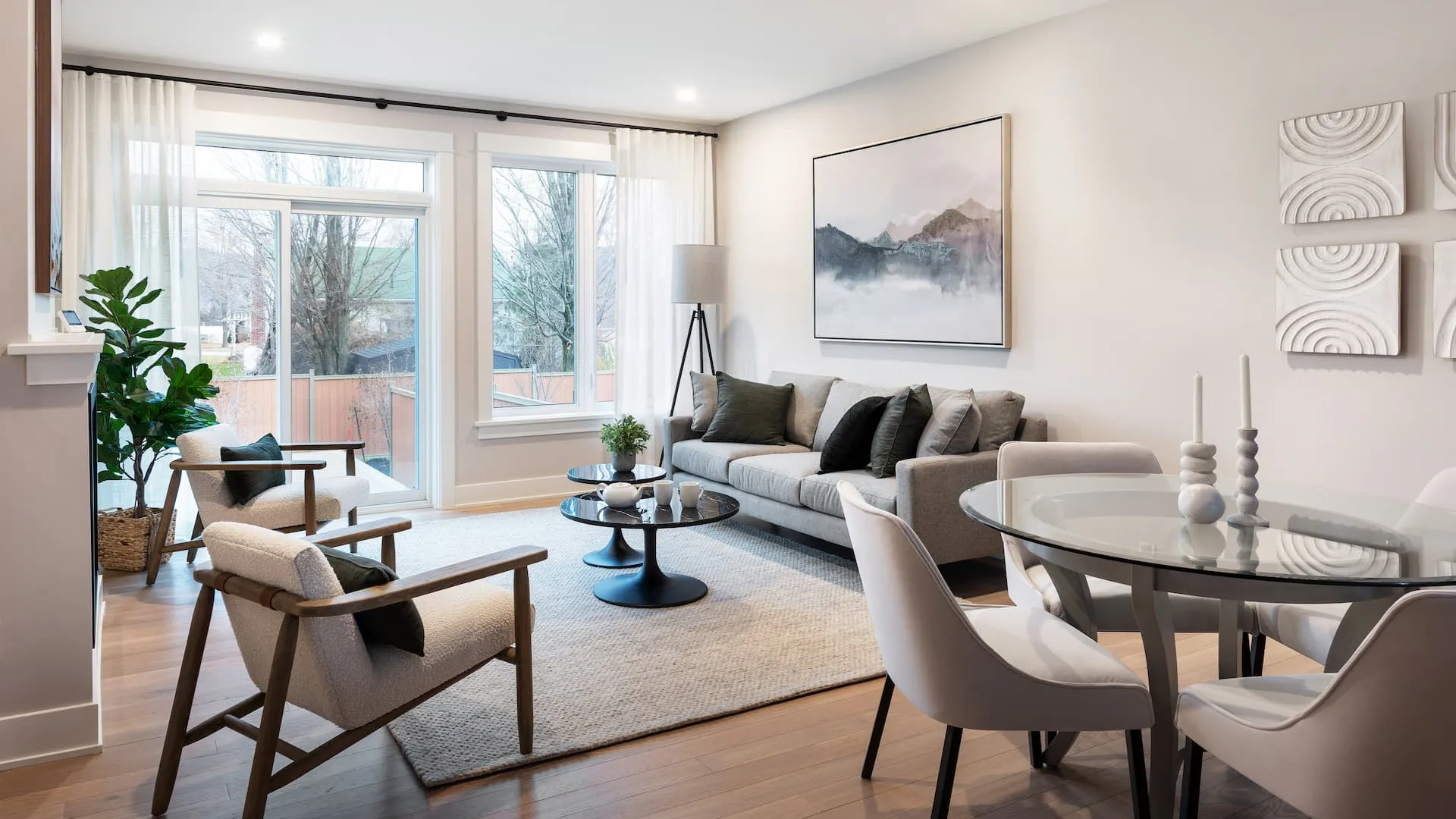 Living room space in Watercolour Wesport home.