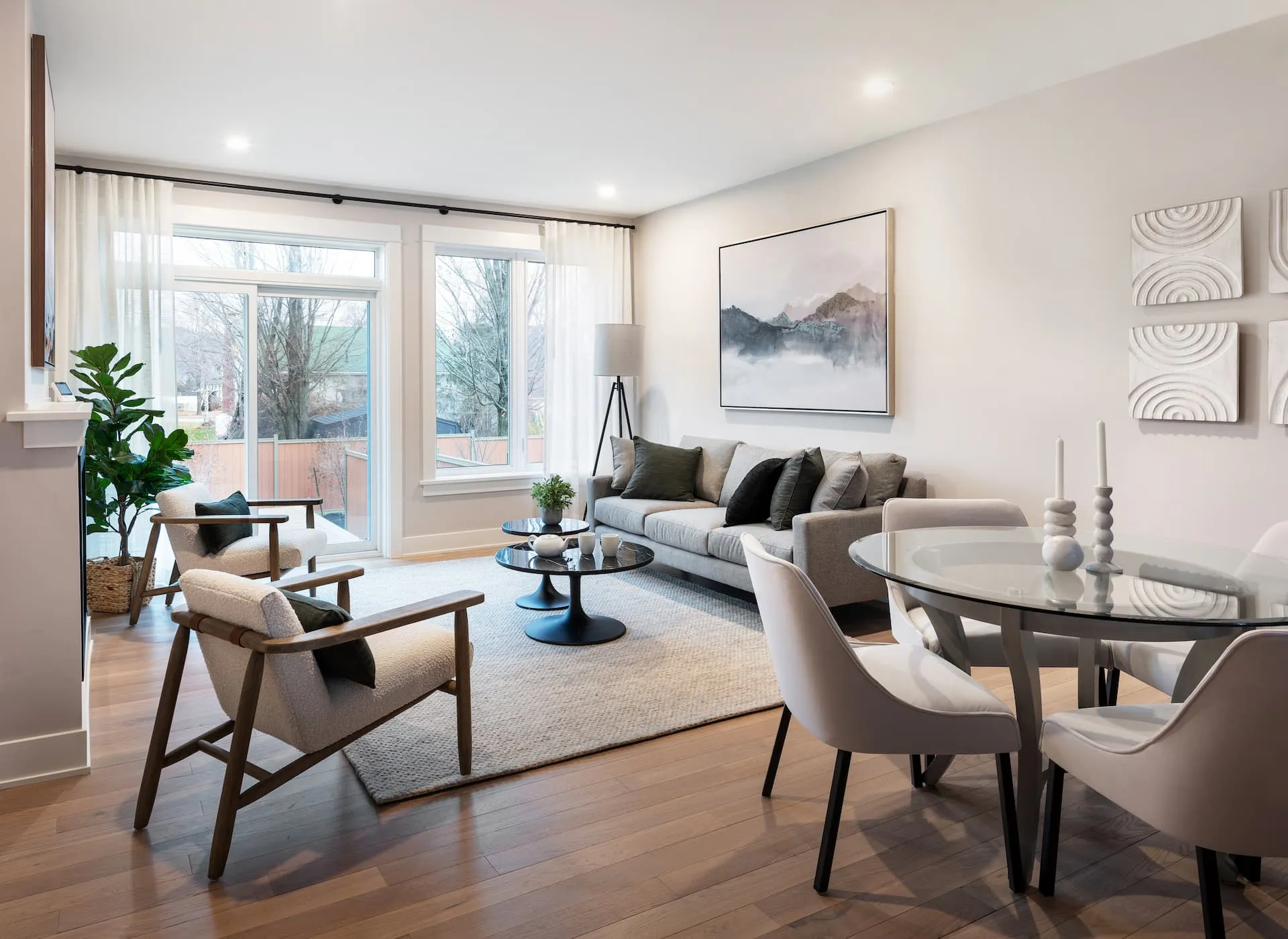 Living room space in Watercolour Wesport home.