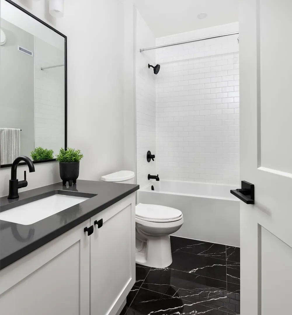 Lot 12 bathroom, Sydenham Bungalow at Watercolour Westport.