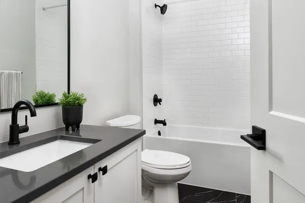 Lot 12 bathroom, Sydenham Bungalow at Watercolour Westport.