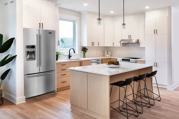 Kitchen in Frontenac attached bungalow at Watercolour Westport