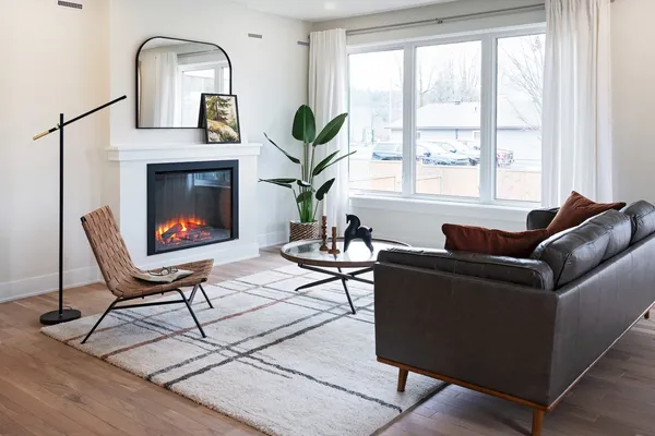 Living room in Frontenac attached bungalow at Watercolour Westport