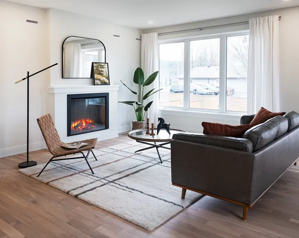 Living room in Frontenac attached bungalow at Watercolour Westport