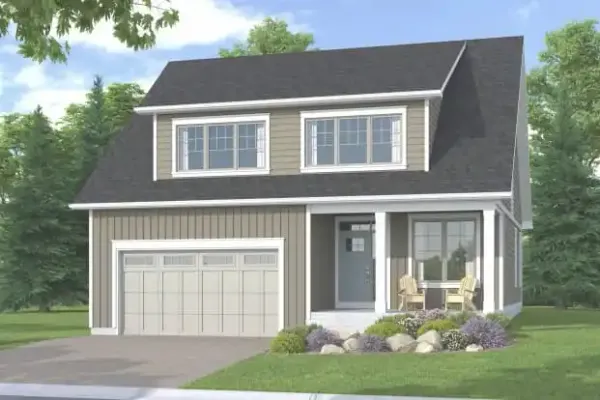 Mock up of the Maple Home two storey home at Watercolour Westport.