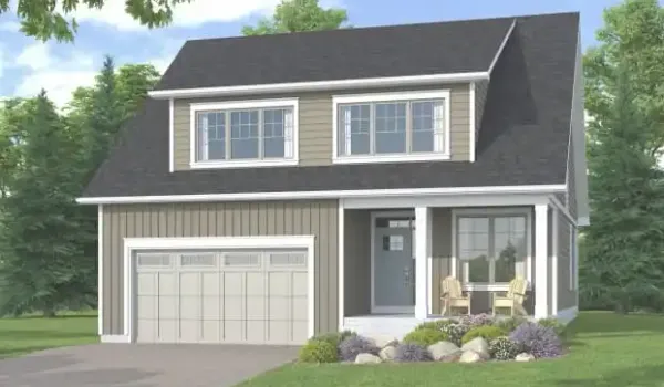 Mock up of the Maple Home two storey home at Watercolour Westport.