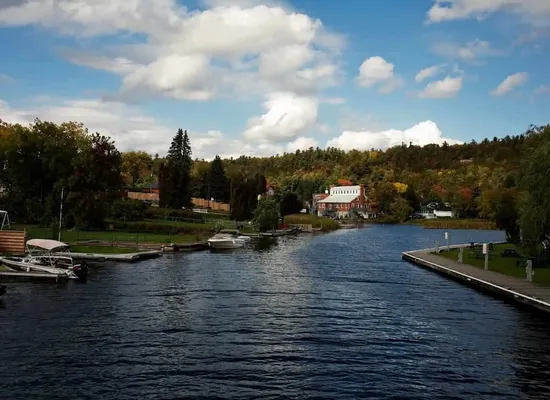 Westport harbour on a sunny day.