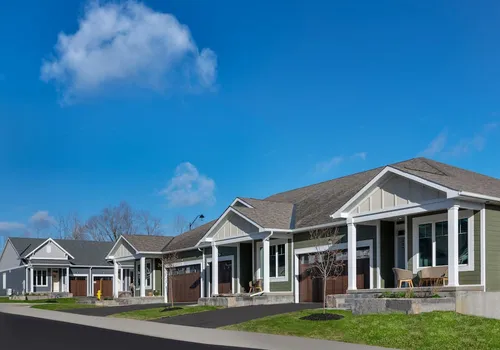 A few cottage style homes lined together at Watercolour Westport.