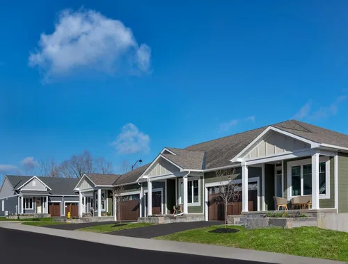 A few cottage style homes lined together at Watercolour Westport.