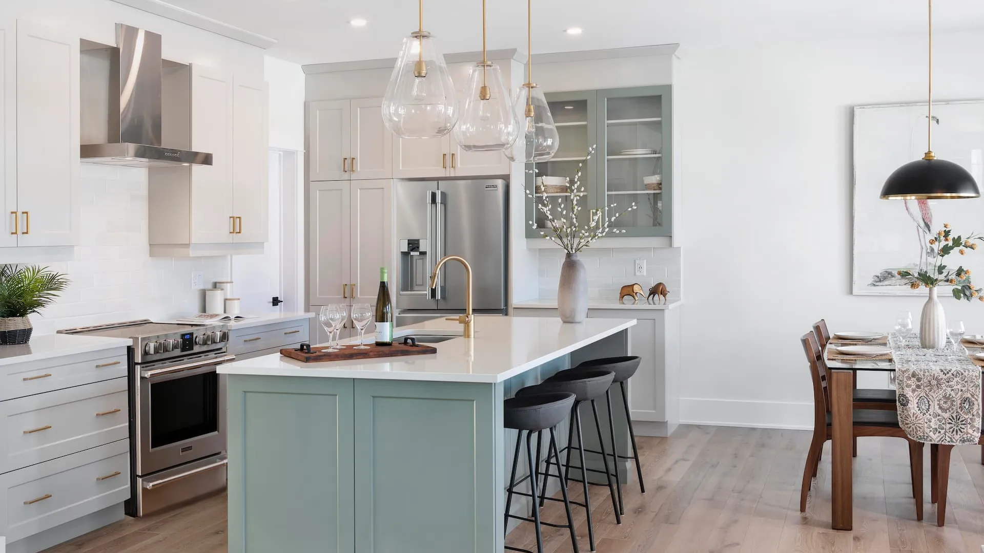 Kitchen in model home at Watercolour Westport.