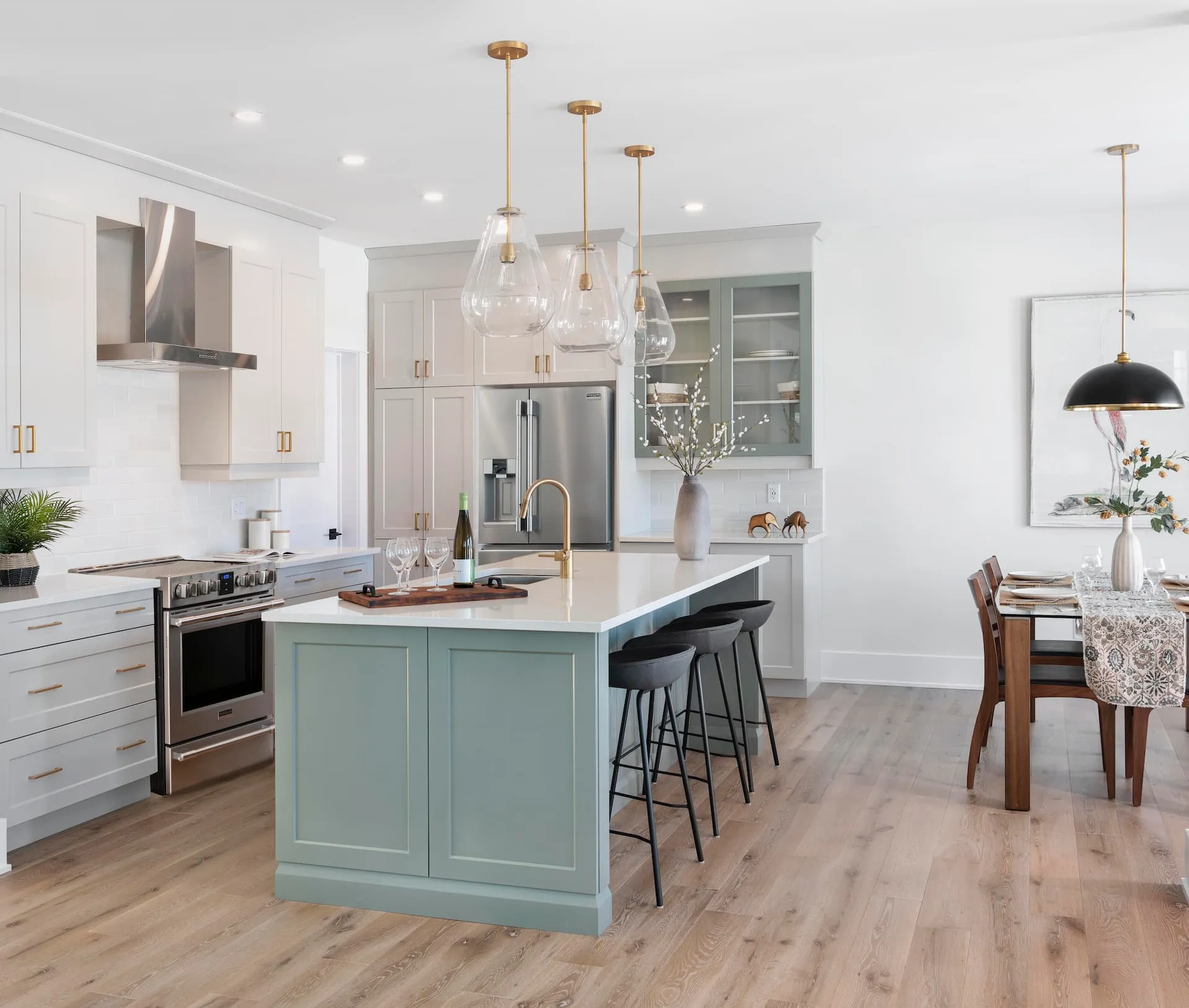 Kitchen in model home at Watercolour Westport.