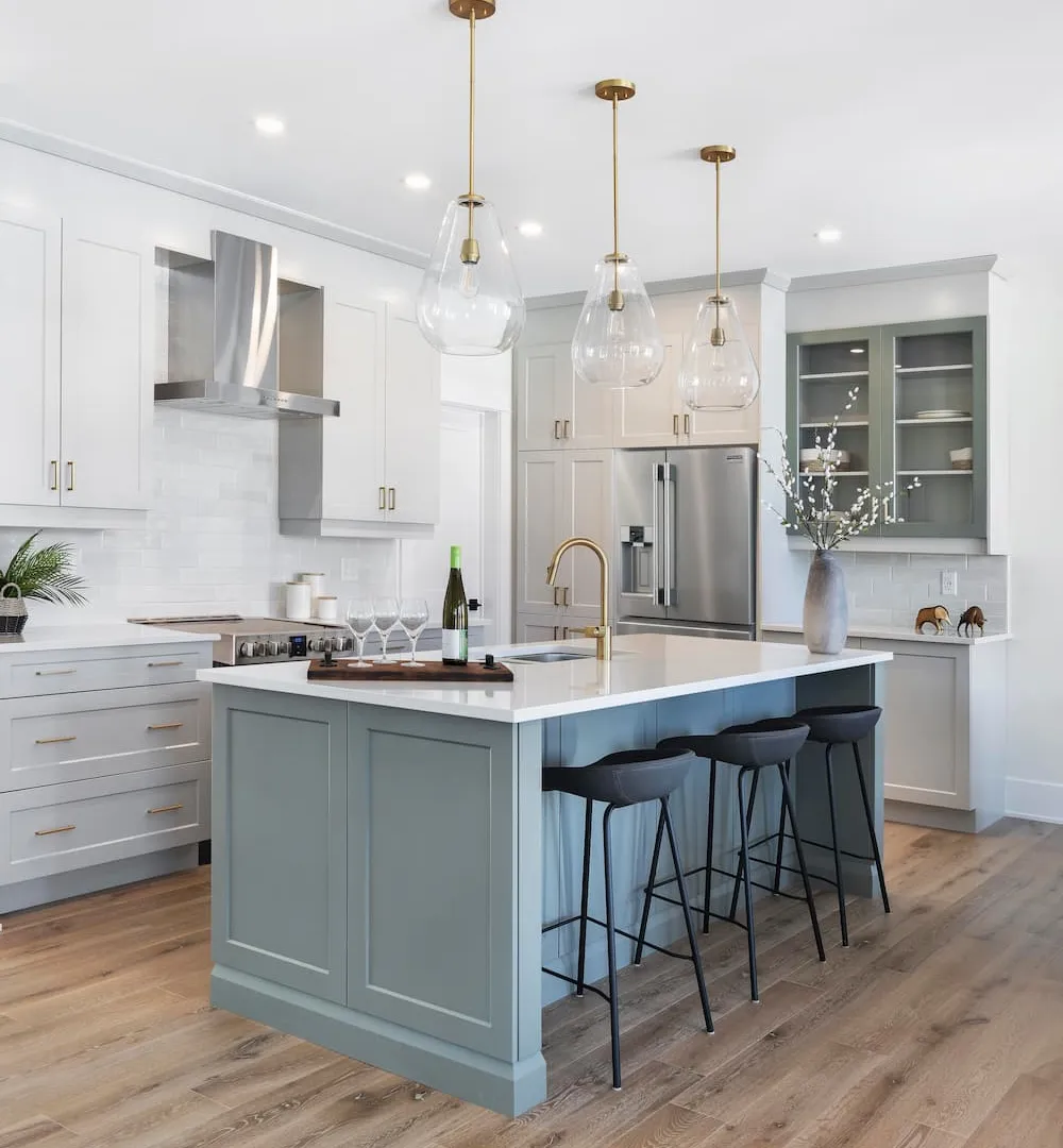 Kitchen in model home at Watercolour Westport.