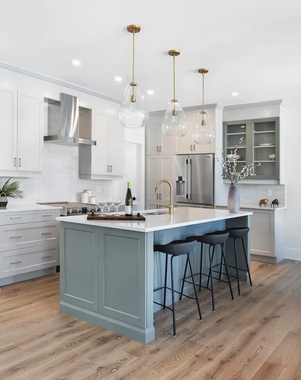 Kitchen in model home at Watercolour Westport.