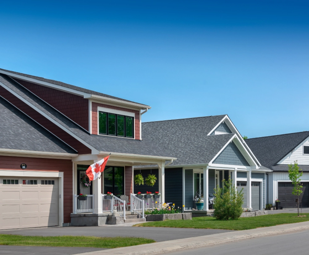 A few homes along a street at Watercolour Westport.