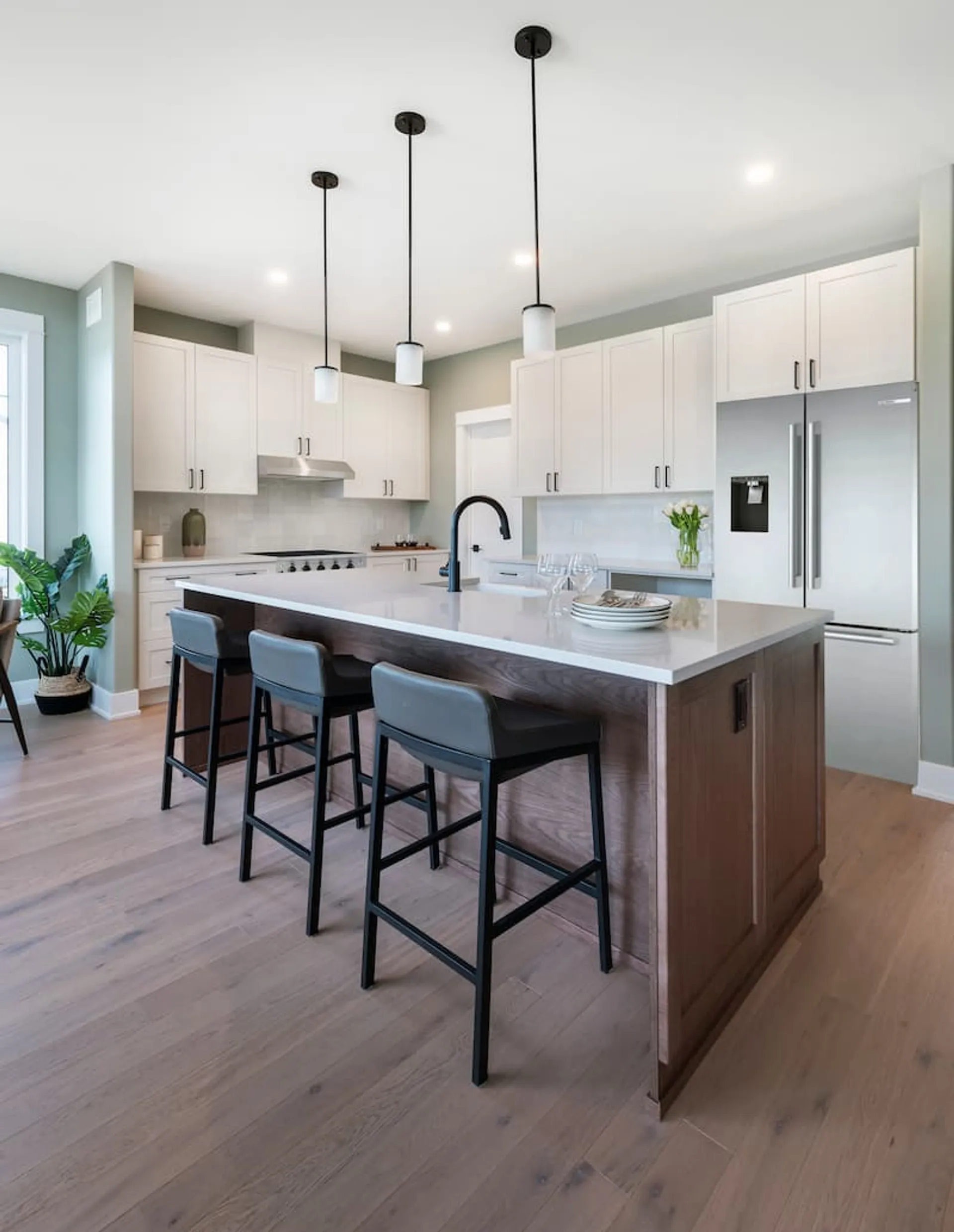 A model kitchen at Watercolour Westport.