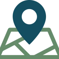 Pin and map icon