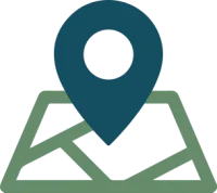 Pin and map icon