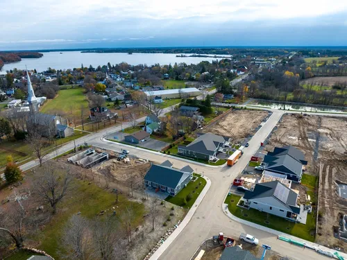 An aerial shot of the construction at Watercolour Westport.