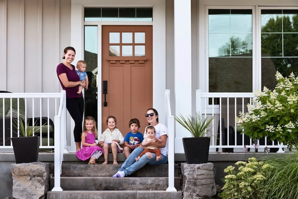 A couple of mothers that live in Watercolour Westport with their children.
