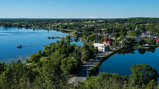 A view of Westport during the summer from on top of Mount Foley.